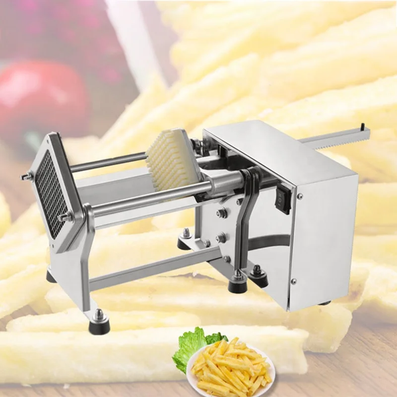 Electric Potato Chip Cutter, Stainless Steel Duty French Fry Cutter Machine  With 7/10/14mm For Kitchen For Commercial