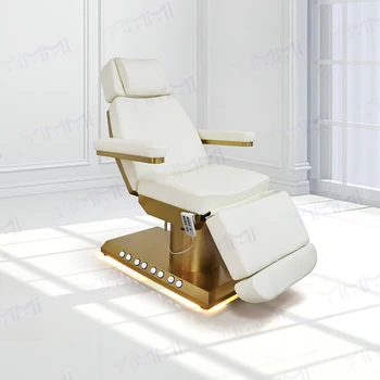 Yimmi Modern Customized Spa Bed Metal Base With Light Electric Massage Bed for Beauty Salon Foot Soft Beauty Bed Electric