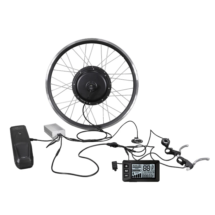 48v 60v 72v 1500w 2000w 3000w Hub Motor Electric Bike Bicycle Ebike Conversion Kit with Electric Bicycle Lithium Battery Option