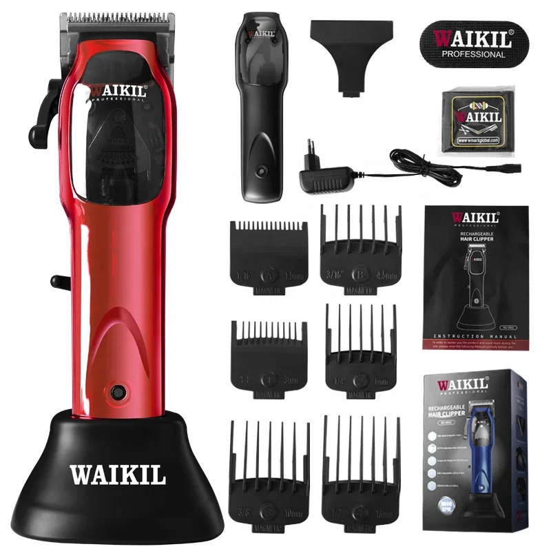 WAIKIL Rechargeable Hair Clipper 9000RPM Electric Barber Tool