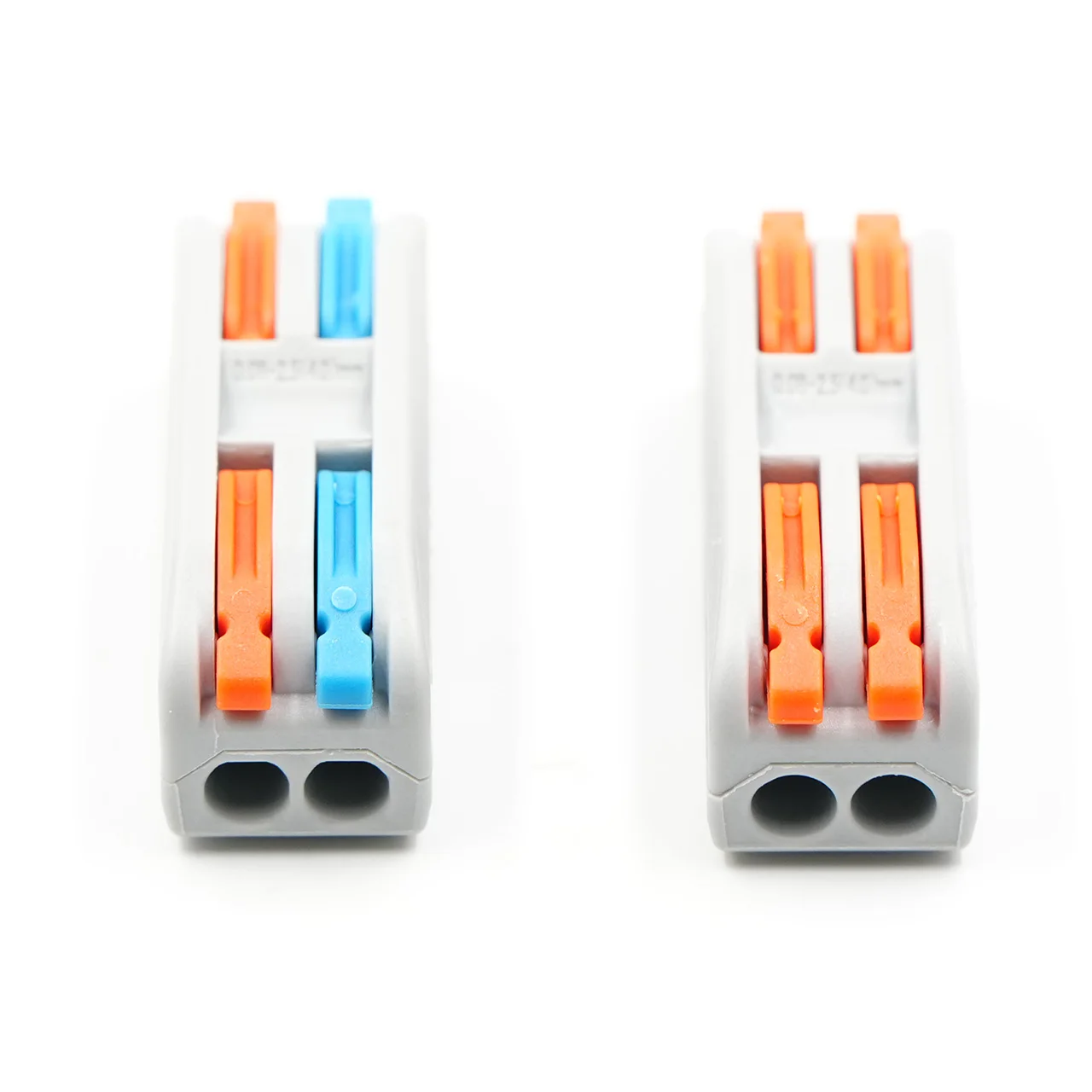 Compact QPCT-2-2 Universal Wire Splitter Terminal Block 2-Pin Copper LED Lamp Push-In Conductor Compact Wiring Cable Power