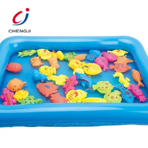 Plastic Children Educational Realistic Magnetic Fish Play Set  Fishing Game Toys