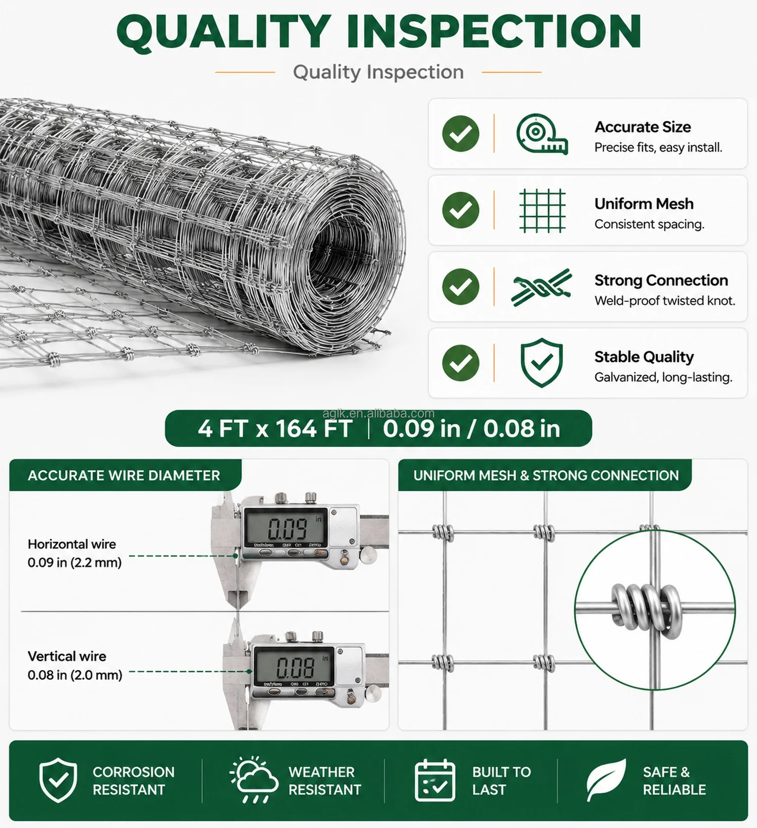 Flexible Cattle Fence 4ft × 164ft