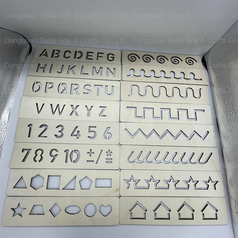 Plantillas Piezas Para Pintar En Madera, Plantillas Reutilizables Para Manualidades Letras De Plastico A Granel 8 Unidades