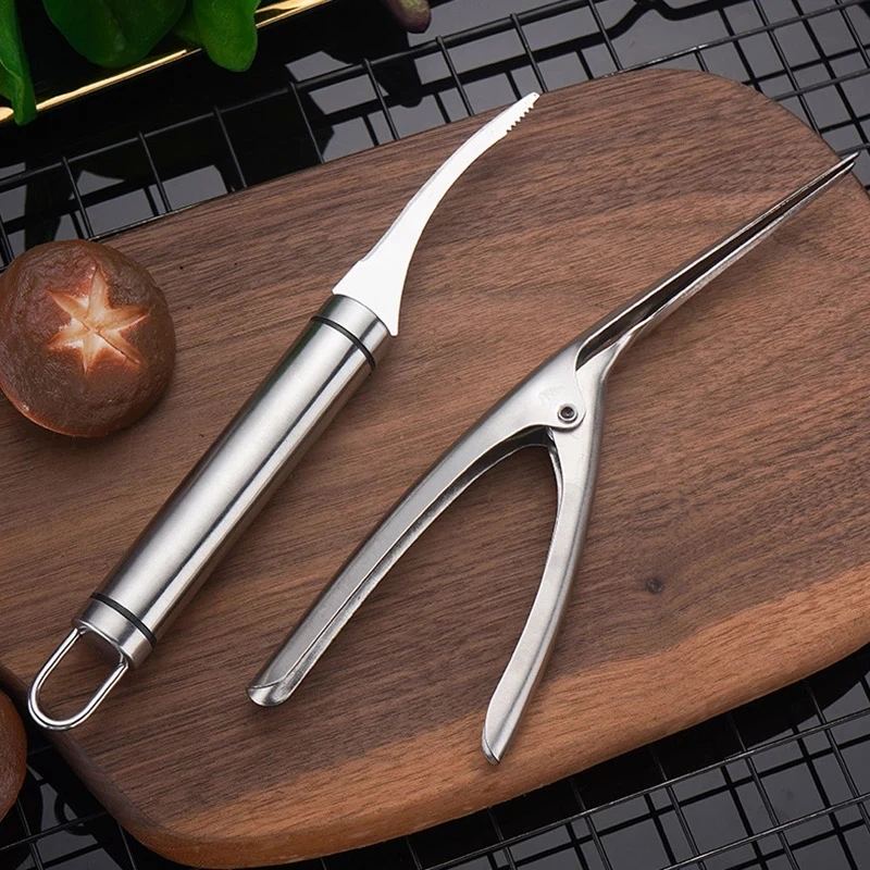 304 креветки нержавеющей стали нож зачистки креветки средство для удаления линий карабин с неприлипающим покрытием морепродуктов инструменты аксессуары гаджет