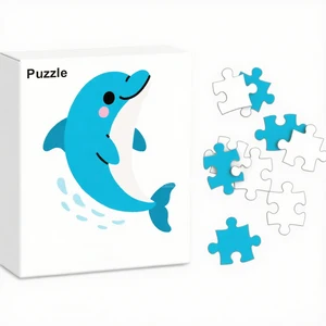 Wholesale Personalized Printing Paper Puzzle 100 Piece Dolphin Cartoon Children Jigsaw Mini Puzzles
