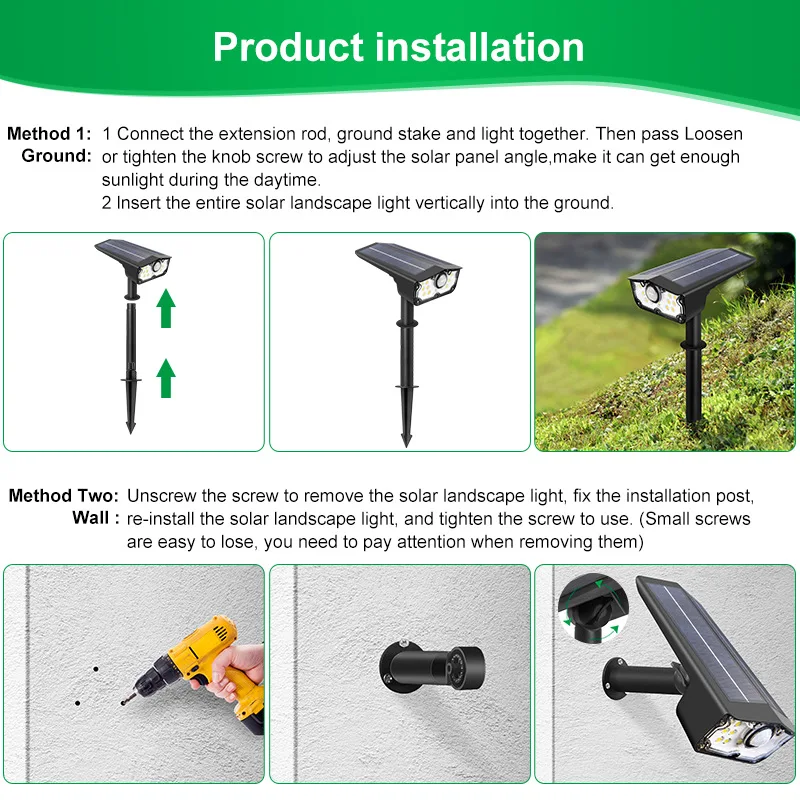 product cross border new outdoor waterproof garden landscape floor outlet courtyard grass solar lawn lamp induction wall lamp-39