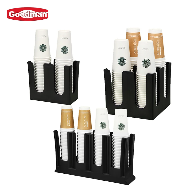 Restaurant Drink Self-Service Plastic Coffee Station Organizer Bar Countertop Paper Cup and Lid Dispenser Holder factory