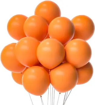 Classical Design 12 Inch Orange Party Balloons 50 Pcs Matte Orange Balloons For Halloween Birthday Party Decorations