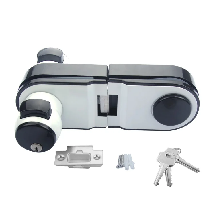 european ball knob black white glass door cylinder lock tempered glass lock office central glass door handle lock