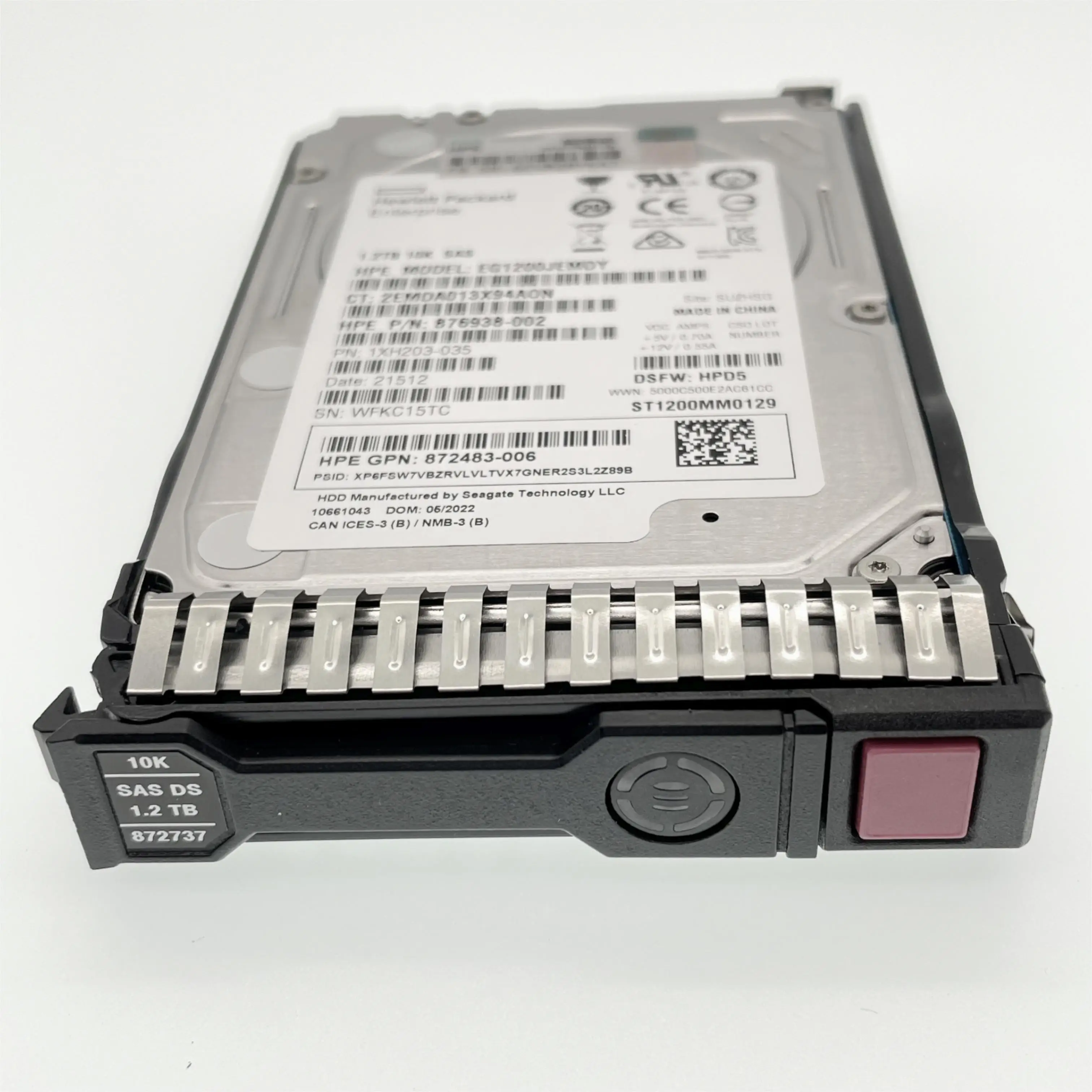 Disque Dur 2,5" 1200 Go SAS - Hewlett Packard Enterprise 872737-001 - Pour Serveurs Et Stockage Professionnel