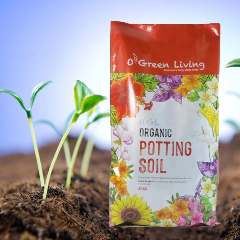 Newest Style Custom pp Woven Sack Breathable Potting Soil/organic Fertilizer Packaging Bags