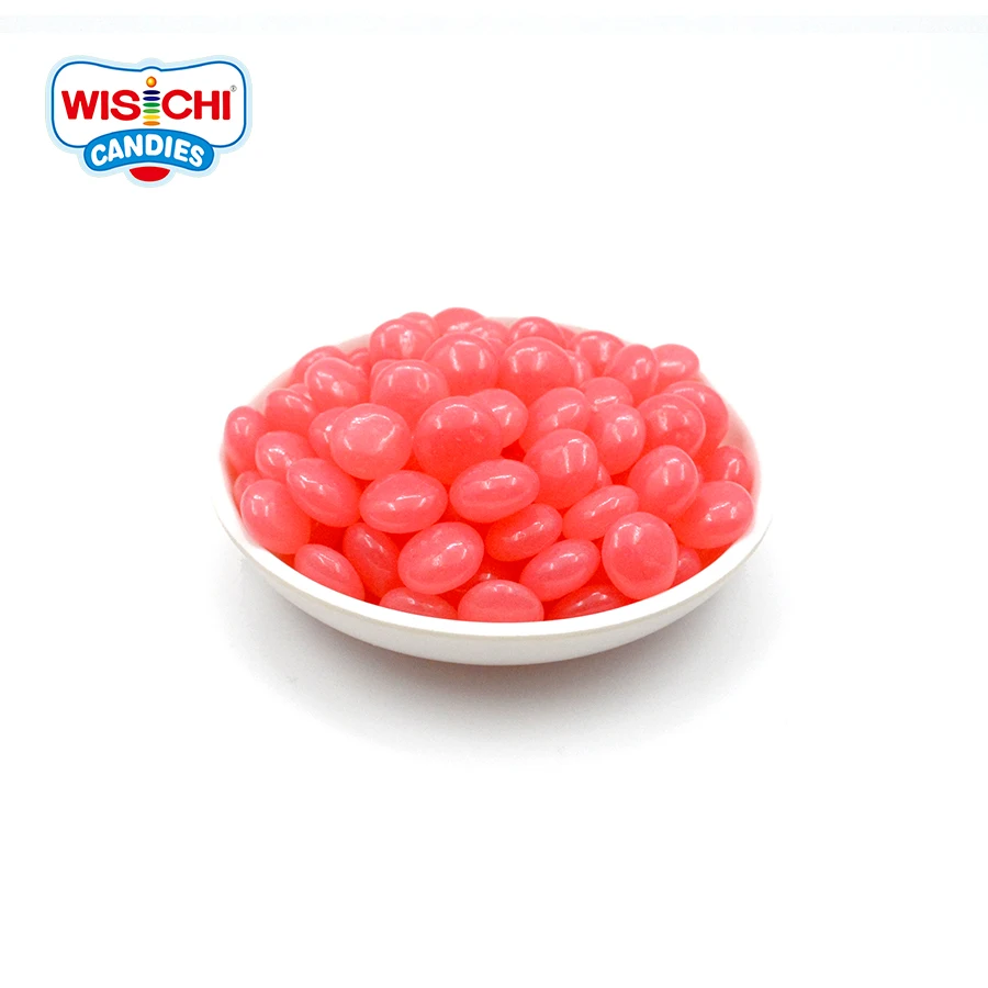 Free Sample Vegan Bulk Packing Assorted Jelly Bean Red Green White Fruity Mix Colors Button Shape Jelly Bean