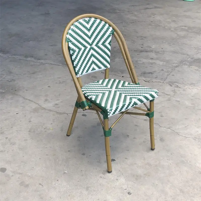 Poltrona di bambù in stile francese sedia da giardino in vimini