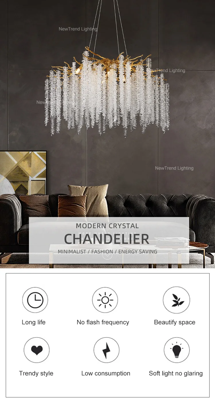 lc qm09 elegant design plating gold indoor decoration villa home living room dining g9 luxury crystal led branch chandelier-0