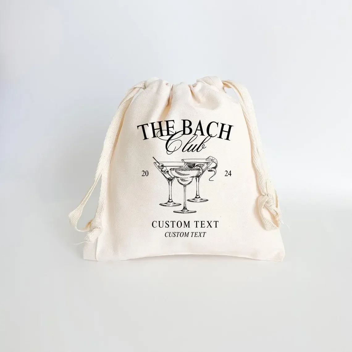 Personalize Customized logo Recycled Natural Canvas Cotton Drawstring Bag Pouch Small Muslin White Cloth Double String Bag details
