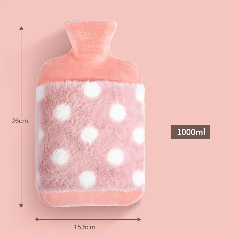 Cute Cartoon Water Bottles Hand Warmer Hot Water Bag Rubber Hot Water Bottle Random Color Send