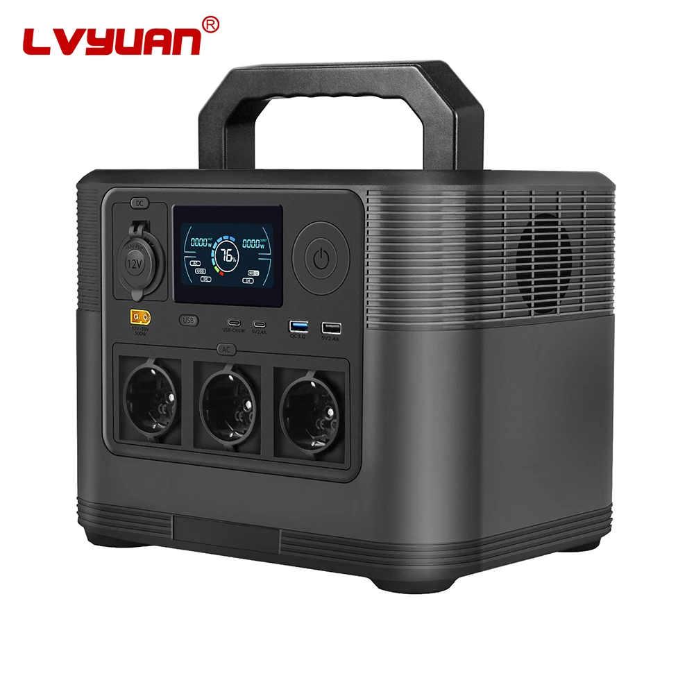 LVYUAN 220V Portable Solar Generator Power Station 1200W 1008WH