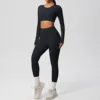 7104 long sleeve 7100 trousers suit-black