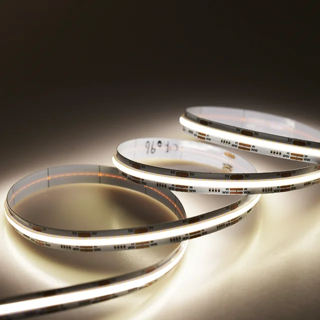 New Arrivals CCT Warm/Cold White DC5V COB Strip LED 640LEDs/M Flexible COB LED Light Strips