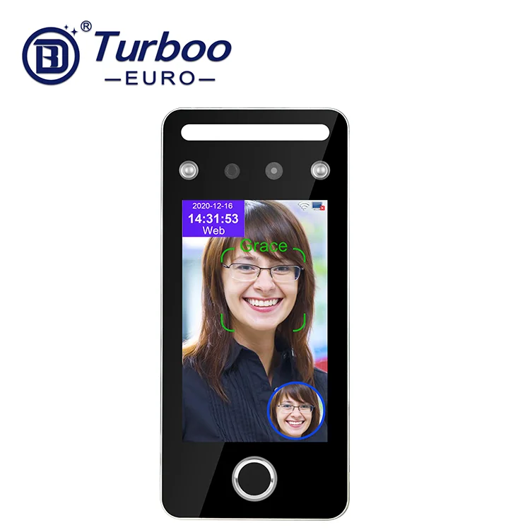 Employee Access Time Clock in and Out Staff Time Attendance Machine With Fingerprint and PIN