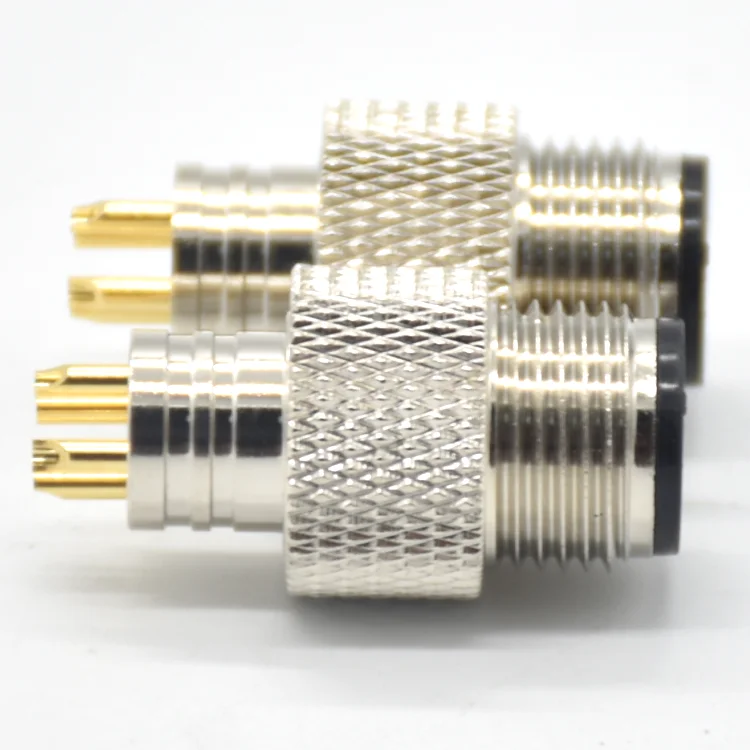Industrial Moldable Waterproof Circular Connector Injection Molded Connector M12 4 Pin D Code Shielded Solder Male Plug