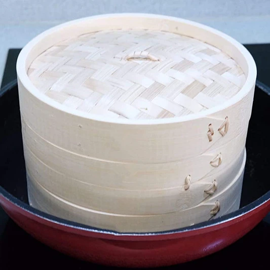 100% Пароварка из натурального бамбука для приготовления традиционных китайских блюд нержавеющей стали и совместимая с газовой плитой