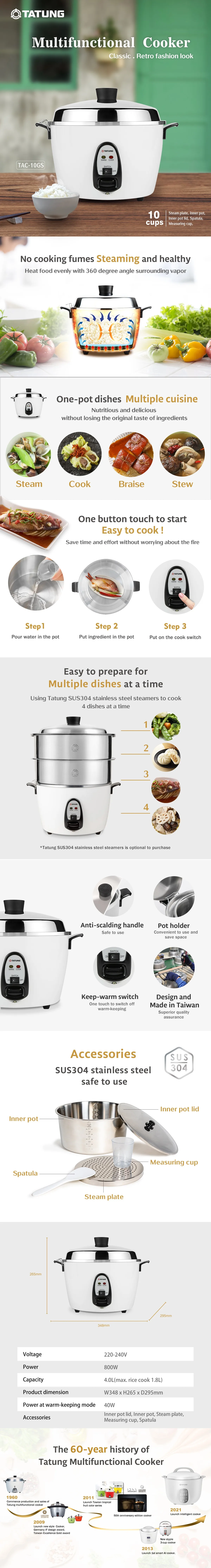 Made In Taiwan Home Appliances Portable White Color Stainless Steel