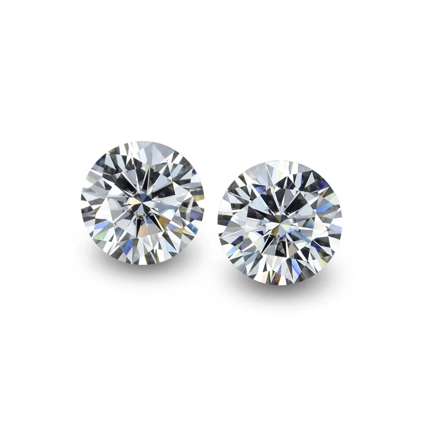 Lab Diamond 2 Carat Round Shape Moissanite Gemstone for Jewelry Inlay