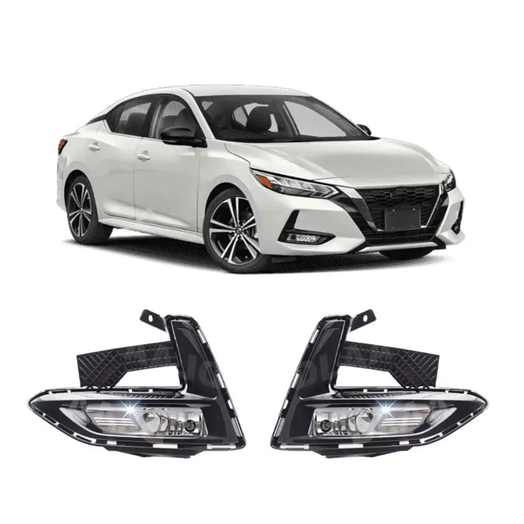 Fog Lights For 2020-2022 Nissan Sentra Front Fog Light Lamp and Assembly Set L&R Side (With Halogen Bulbs)