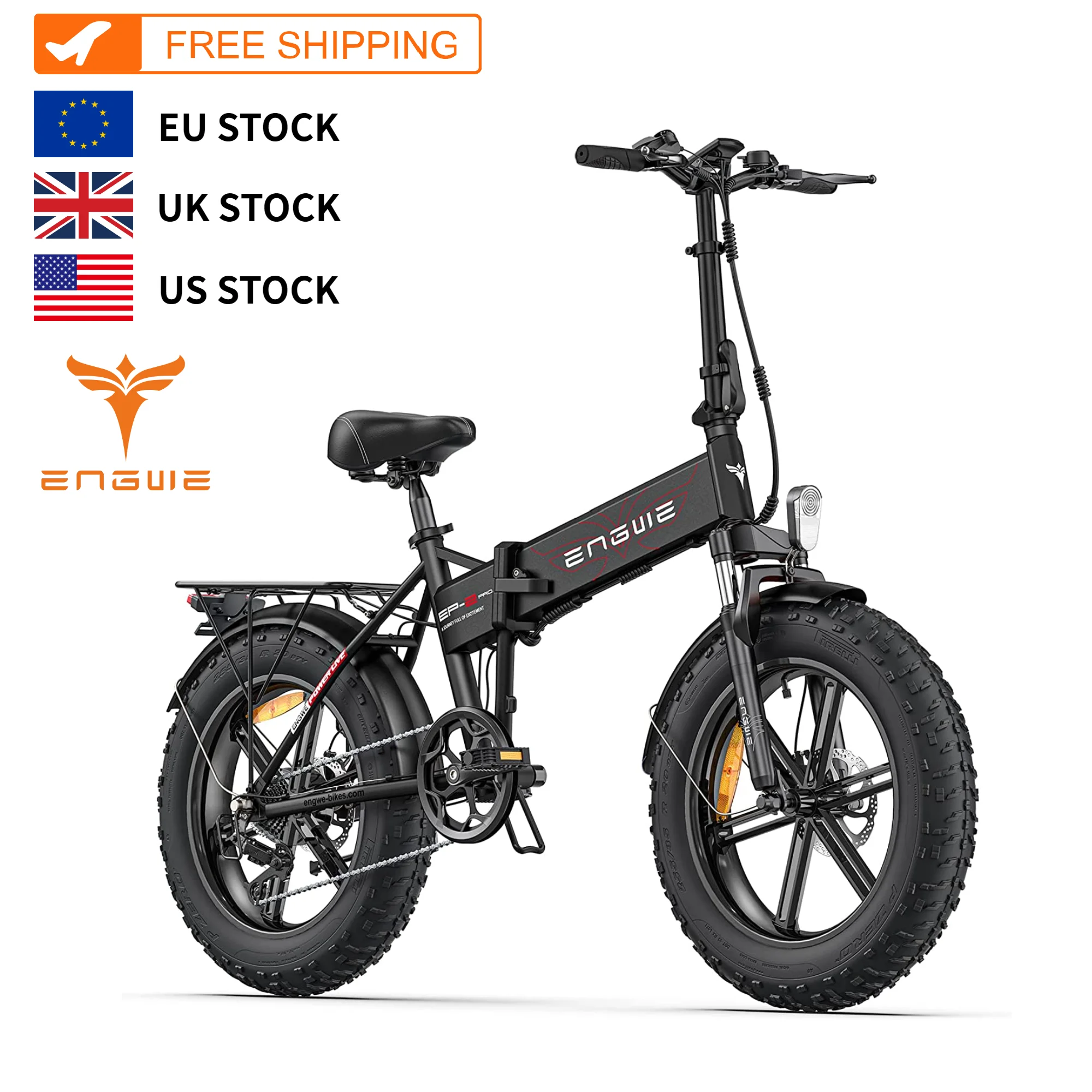 Commercio all'ingrosso della fabbrica della bici di ENGWE EP-2 Pro EU/US/UK  magazzino 20 pollici 48 v13ah bicicletta elettrica 250W Mountain Fat