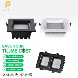 Modern Square Recessed LED Downlights Ceiling-mounted Recessed Light for Home Office and Living Room Antiglare Led Downlight