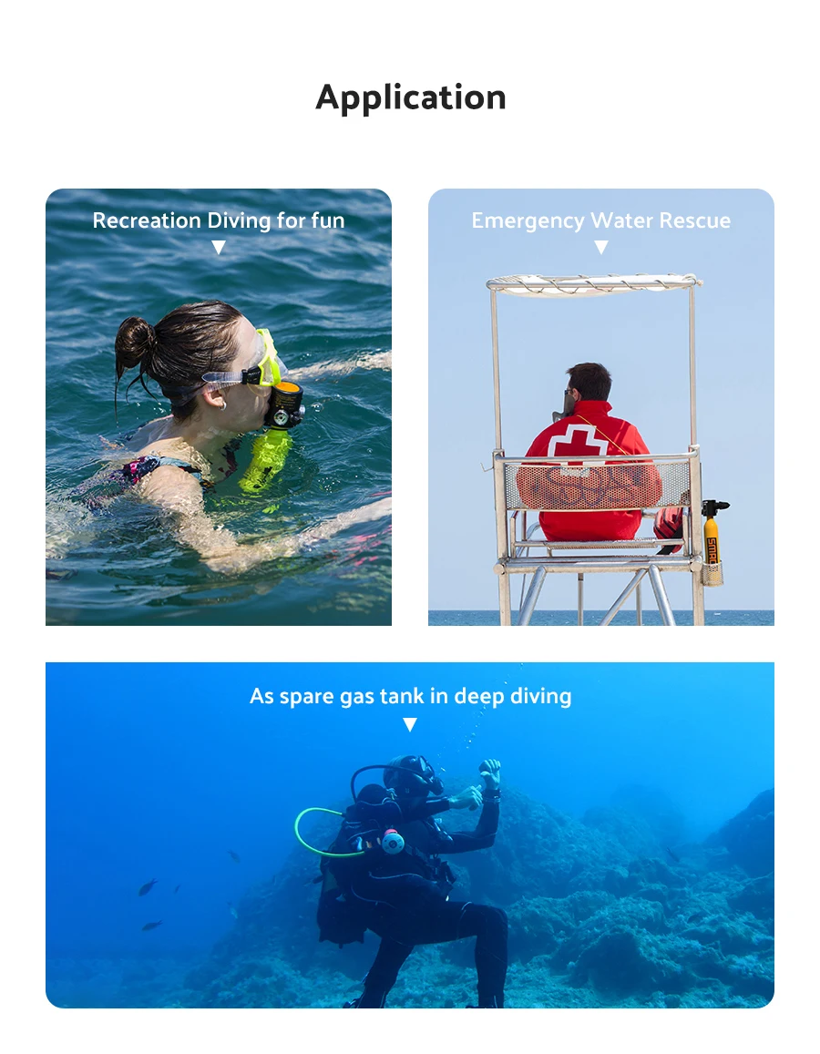 Smaco 0.5l Diving Tank Equipment Mini Scuba Cylinder High Pressure Air