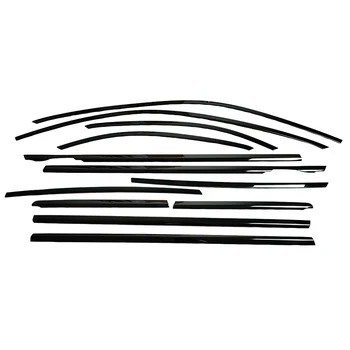 Black car window decorative strip glass chrome-plated strip decorative panel suitable for Mercedes Benz GLC 2016-2022