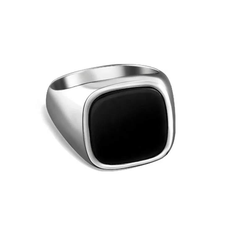 black onyx signet ring