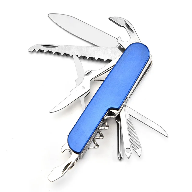 Manufacturer Custom Stainless Steel Multi Functional Folding Knife Survival Outdoor Camping Tool Pocket Swiss Knife