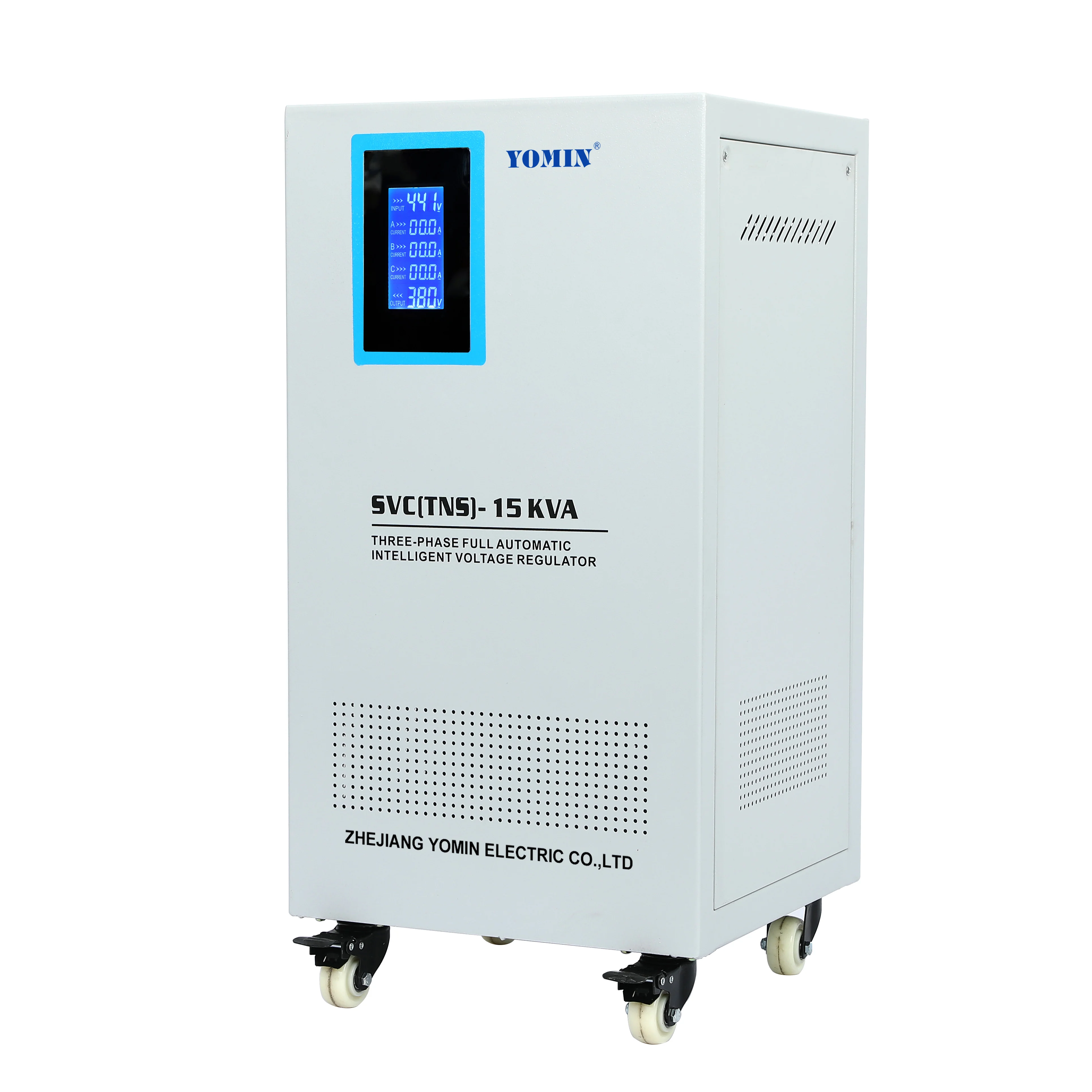 High Technology Automatic Three-Phase Voltage Regulator Stabilizer Single Phase SVC Type With LCD Display Quality AVR Product