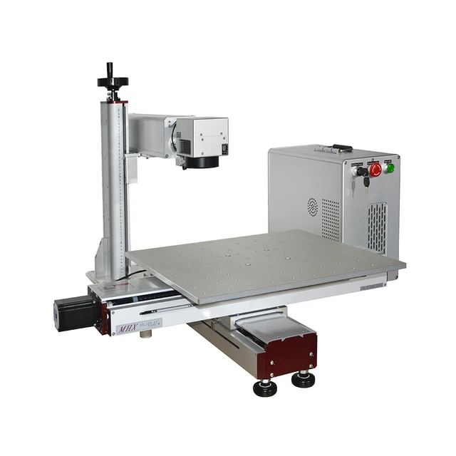 50w Desktop XY Sliding Table 500*500 Working Area Fiber Laser Engraving Machine