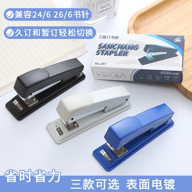 High Quality Basic Style Medium Sized Desktop Paper Stapler Office Stapler Manual Metal Customized Stapler