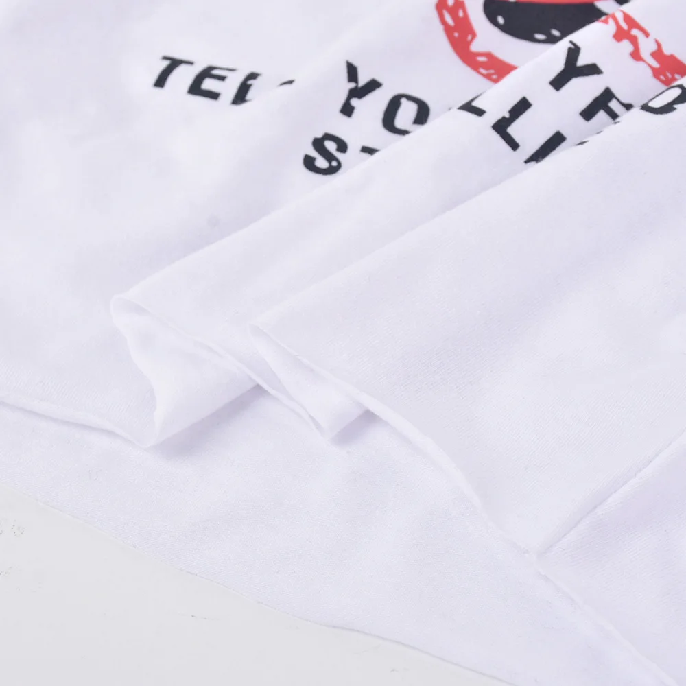Peeqi 7311tg V Neck Polyester Crop Tops For Women Letter Print White ...