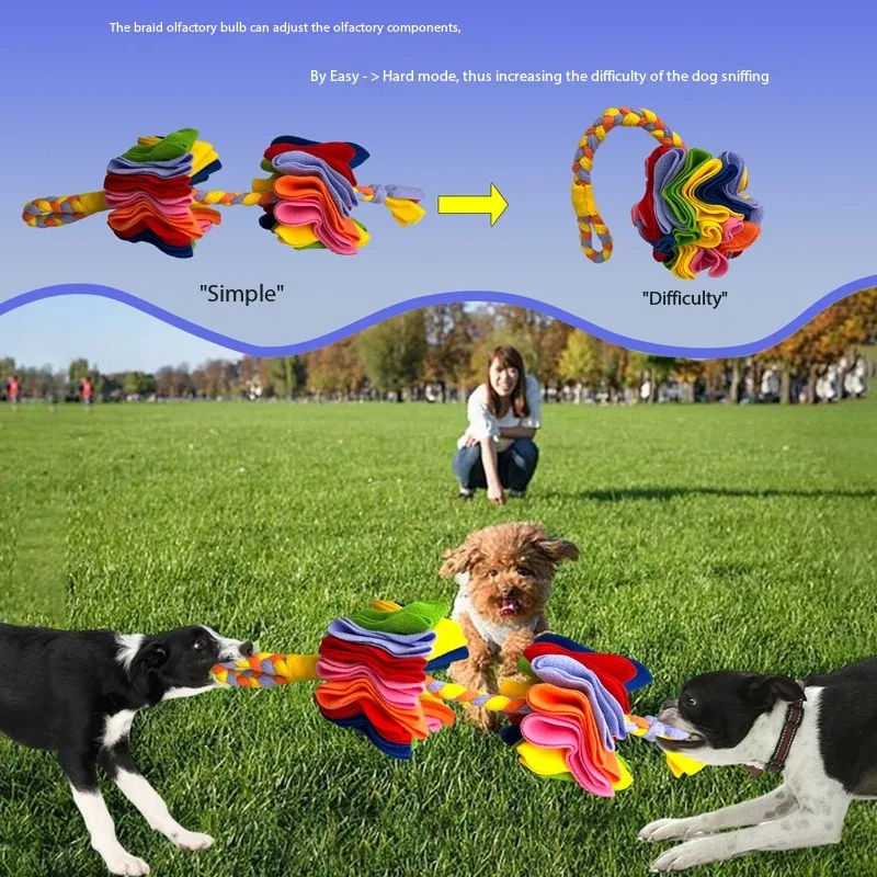 Hand Made Interactive Pet Toys Dog Puzzle Snuffle Toy Slow Feeder Ball Polar Fleece Dog Ball Thrower factory