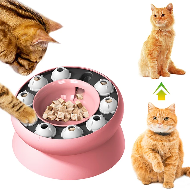 Amaz Hot Selling Slow Feeding Plastic Food Bowl For Cats And Dogs Cat Bowl  Smart Cat Toy Pet Bowl