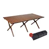 Wood Grain Folding Egg Roll Table