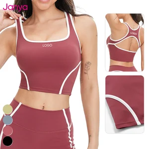 Janya Breathable Activewear Color Blocking Gym Sports Clothes Automated Cutting Soft Fitness & Wear Yoga Tank Top for Women