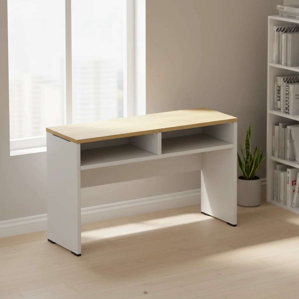 Modern Ergonomic Wooden Desk with Extendable Storage DIY Assembly Freestanding Design for Home or Office Workspace 4