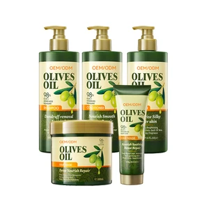 OEM Organic Olive Oil Hair Care Set Deeply Nourishing Moisturizing Lotion Natural Hair Treatment Products