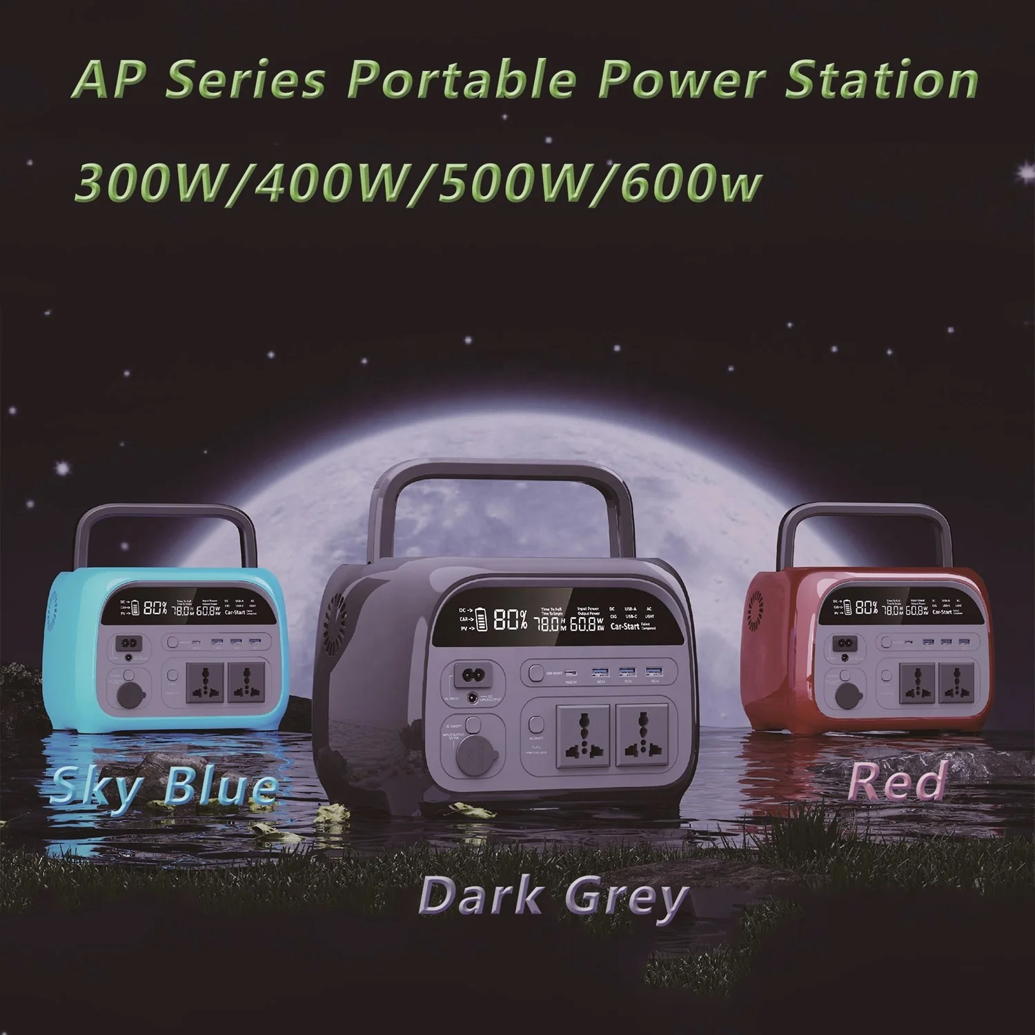 Solar Energy Fast Charging Power Bank 500W 14500mAh Portable Power Station