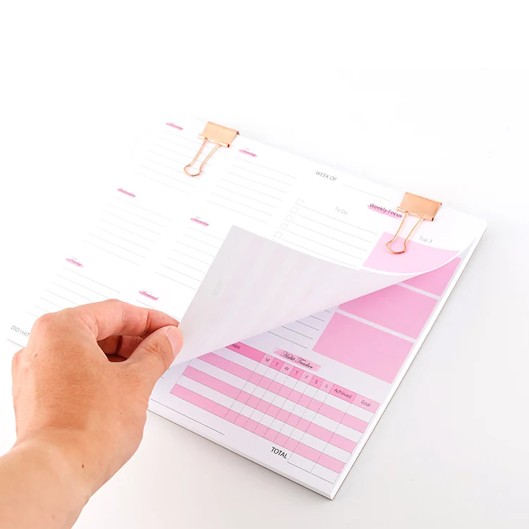 High Quality Office Undated Goal Agenda Daily Monthly Yearly Spiral Journal Planner Habit Tracker - Image 5