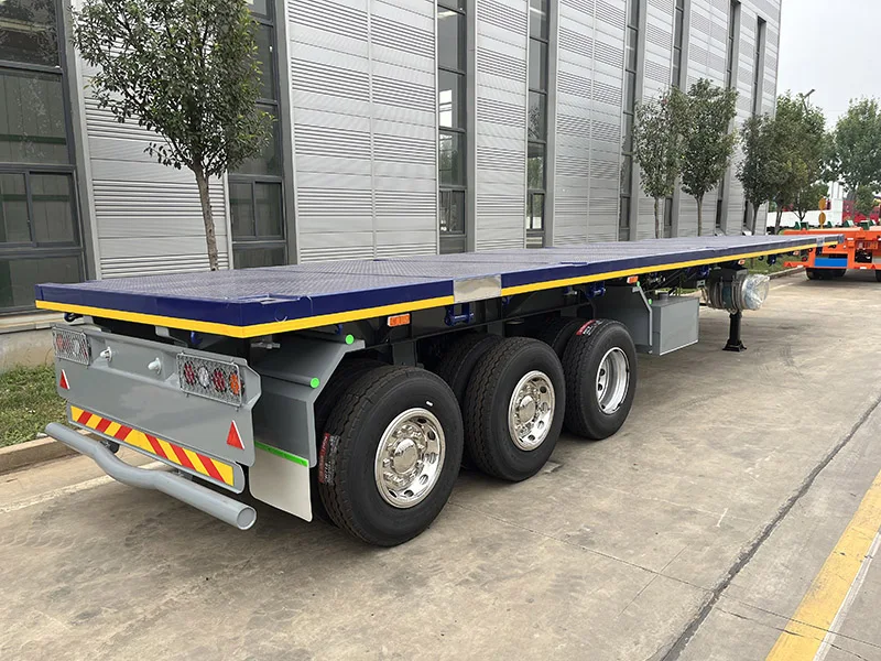 Vehicle Master Tri-Axle 3 4 5 Axles 40ft Trailers 50 Tons 20ft 40ft 50ft 53ft Container Chassis Flatbed Semi  Trailer for Sale