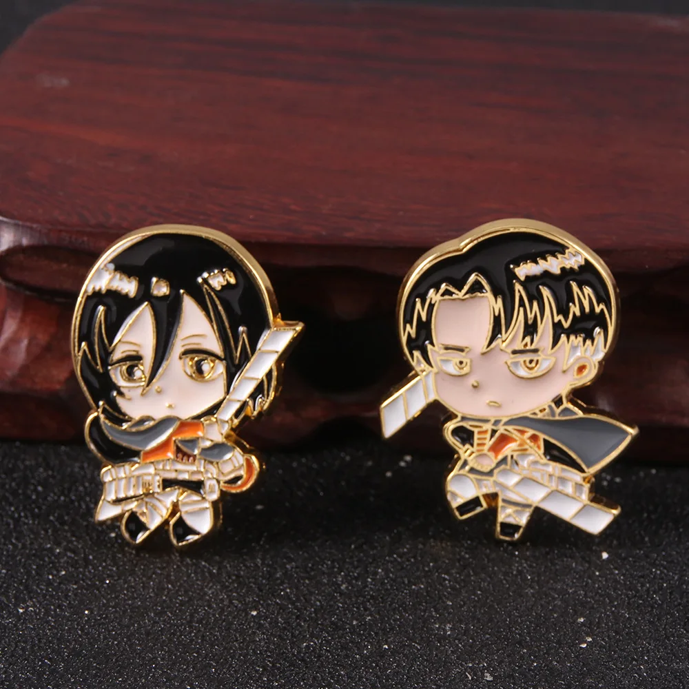 Japanese Attack on Titan Broche Femme Bijoux Fashion Vintage Enamel Badge  Button Pins Anime Brooch Pins for Backpacks